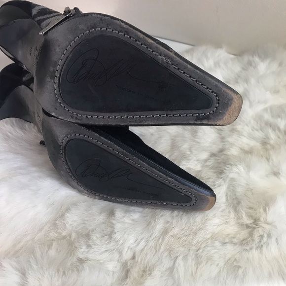 Donald Pliner Maliki Zebra Print Leather Heeled Boots Booties 6 M - Picture 8 of 12